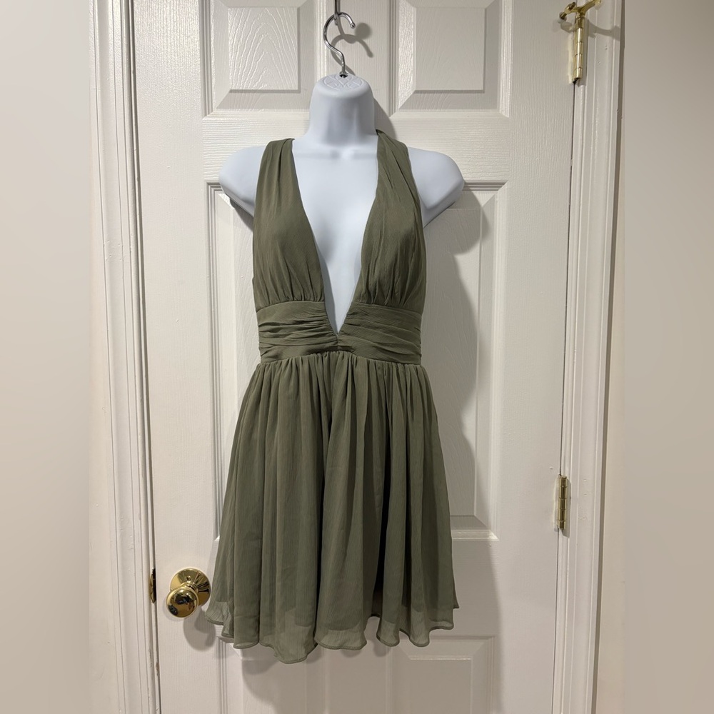Xenia low cut cross back dress